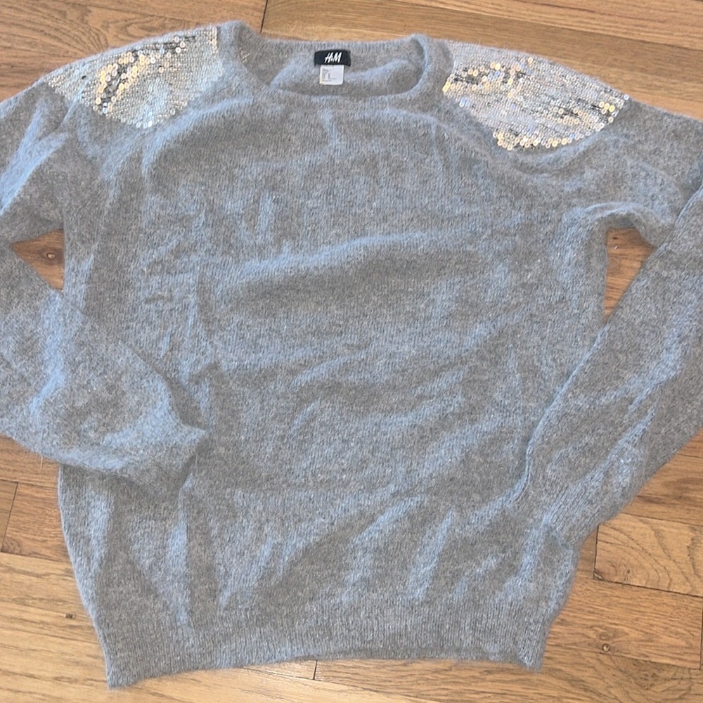 Vintage H&M Sequin Fuzzy Sweater Size M